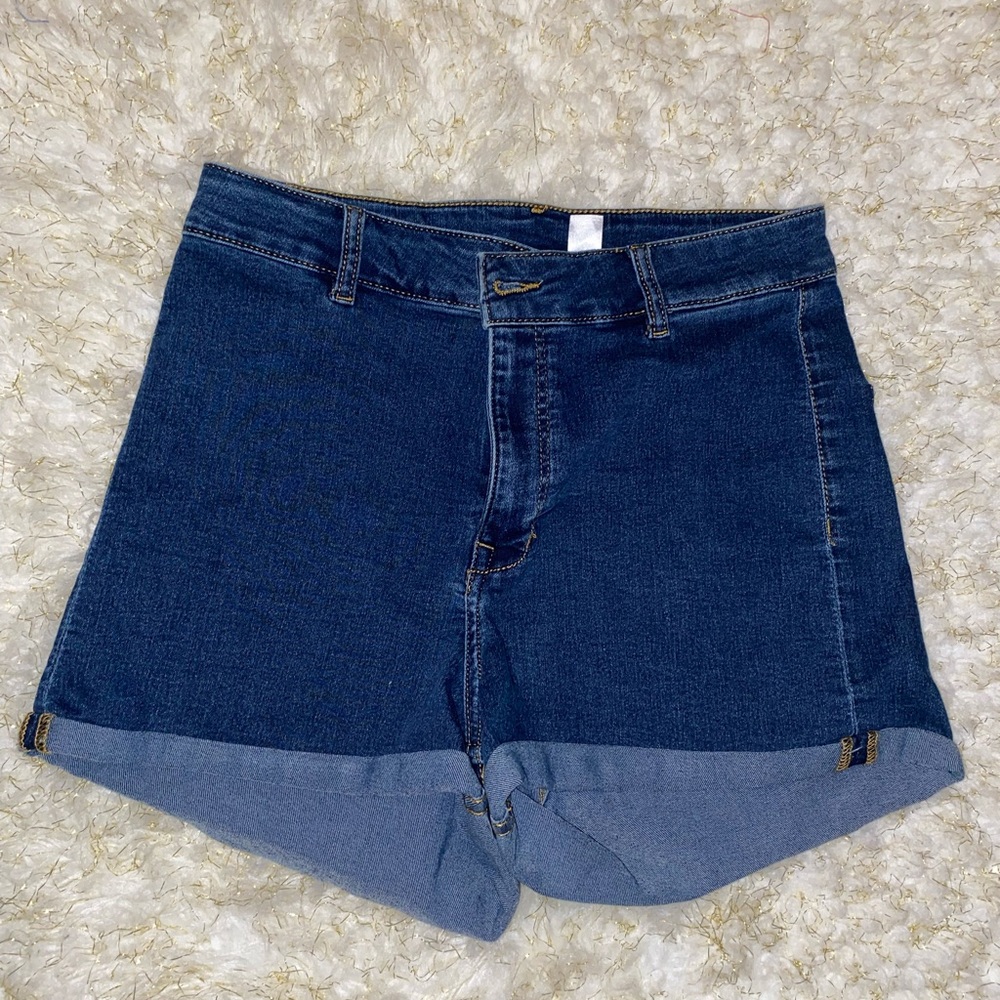 H&M high waisted denim shorts